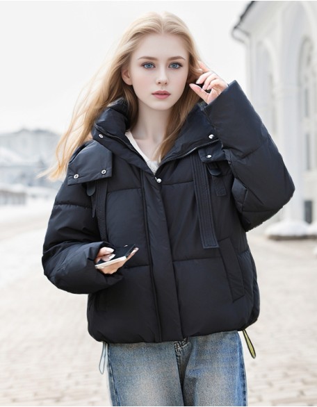 Fashion Hooded Padded Cotton Padded Jacket Loose Bread Coat