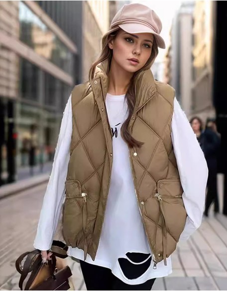 Fashion Loose Slim Down Cotton Vest Warm Coat