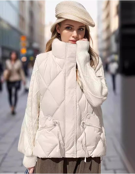 Fashion Loose Slim Down Cotton Vest Warm Coat