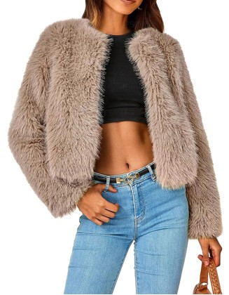 Fur Coat Urban Women's Cardigan Coat Warm Jacket