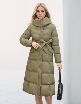 New Solid Color Fashion Waist Padded Warm Coat