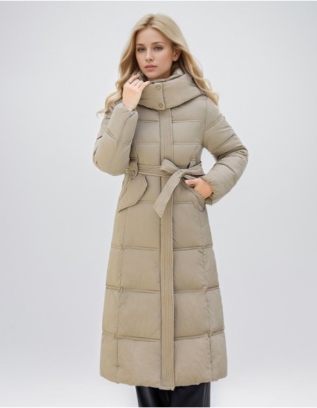 New Solid Color Fashion Waist Padded Warm Coat