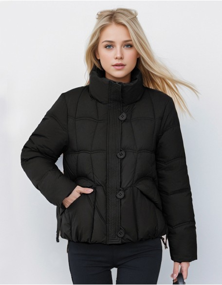 New Standup Collar Short Down Cotton Padded Jacket Loose Temperament Fashion Loose Coat