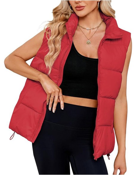 New Thickened Sleeveless Stand Collar Warm Vest Down Cotton Vest Jacket