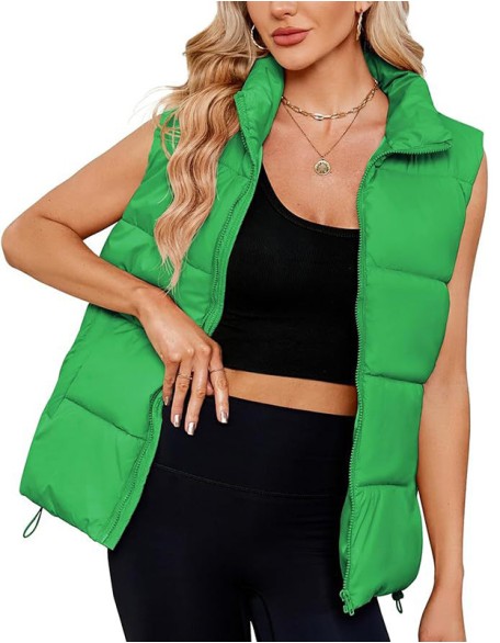 New Thickened Sleeveless Stand Collar Warm Vest Down Cotton Vest Jacket