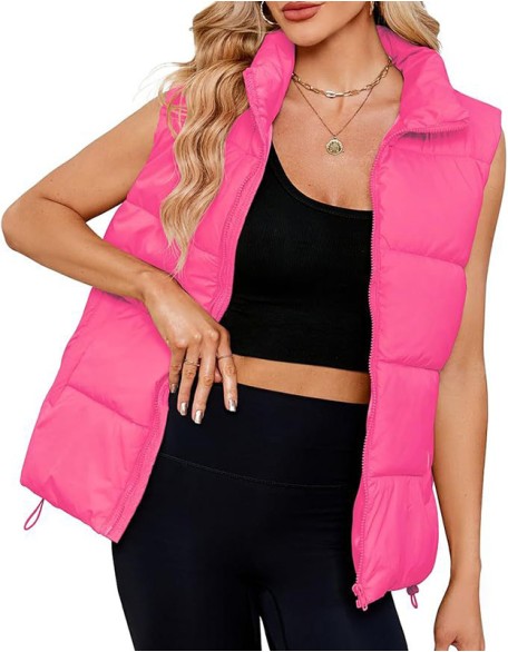 New Thickened Sleeveless Stand Collar Warm Vest Down Cotton Vest Jacket