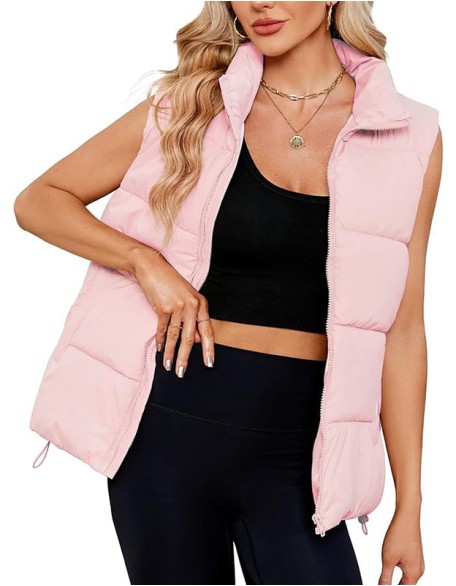 New Thickened Sleeveless Stand Collar Warm Vest Down Cotton Vest Jacket