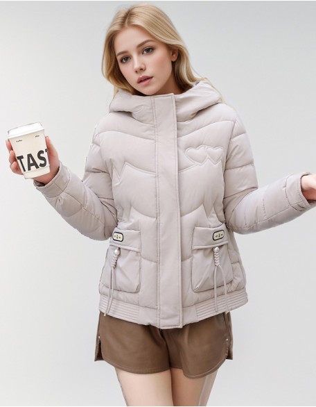 Short Fashion Temperament Thick Warm Solid Color Cotton Coat