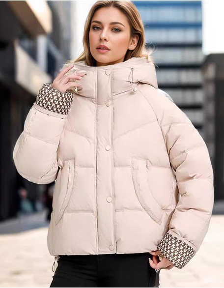 Short Hooded Cotton Coat Padded Loose Down Jacket