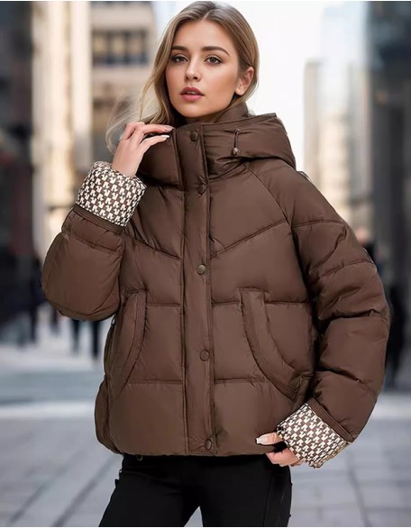 Short Hooded Cotton Coat Padded Loose Down Jacket