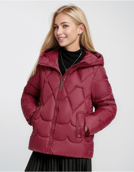 Slim Fit Short Lightweight Down Jacket Winter Hooded Coat