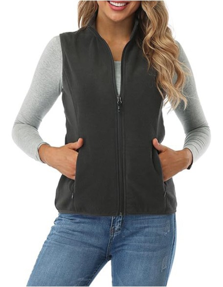 Soft Fleece Vest Sleeveless Jacket Stand Collar Vest