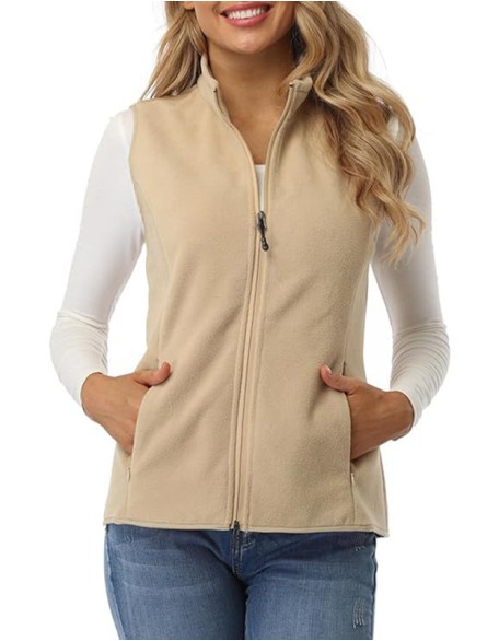 Soft Fleece Vest Sleeveless Jacket Stand Collar Vest