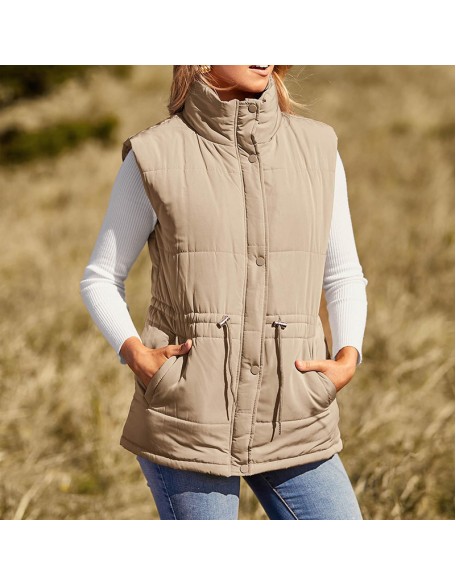 Solid Color Waist Single Breasted Vest Slim Temperament Cardigan Coat